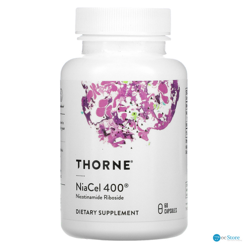Нікотинамід рибозид, NiaCel 400, Thorne, 60 капсул