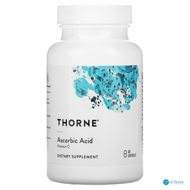 Аскорбінова кислота, Ascorbic Acid, Thorne, вітамін С, 60 капсул