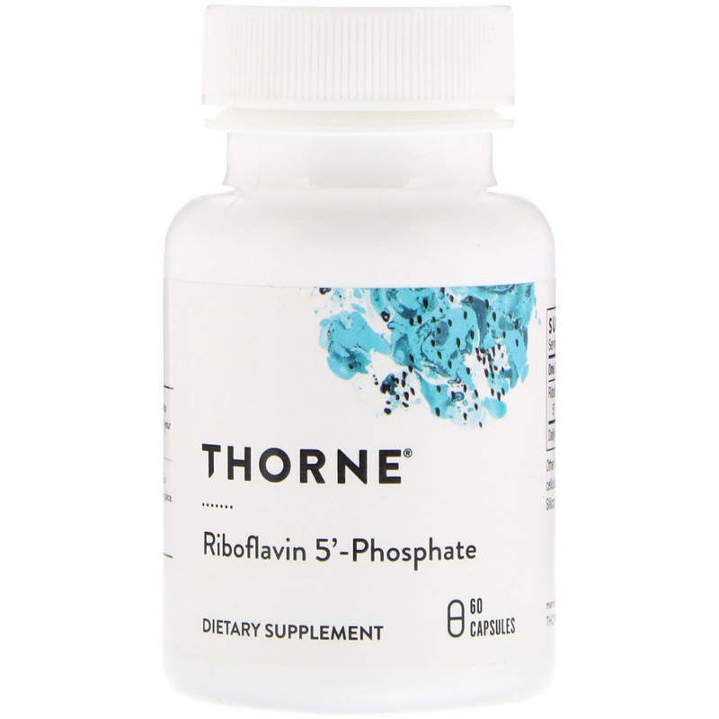 Вітамін В2, Riboflavin 5 'Phosphate, Thorne, 60 капсул