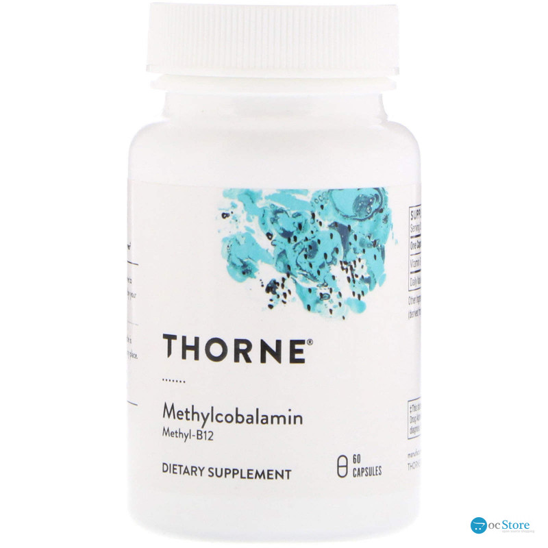 Вітамін В12 (метилкобаламін), Methylcobalamin, Thorne, 60 капсул (1 мг на капсулу)