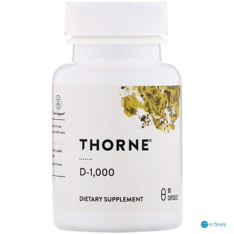 Вітамін D3, Vitamin D, Thorne, 1000 МО, 90 капсул (25 мг на капсулу)