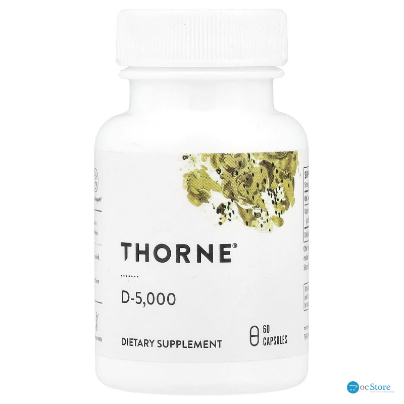 Вітамін D-3, Vitamin D-5000, Thorne, 60 капсул (125 мкг на капсулу)