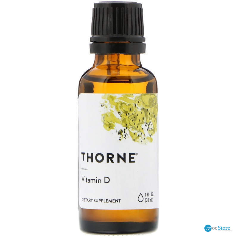 Вітамін D, Vitamin D, Thorne, рідкий, 30 мл.