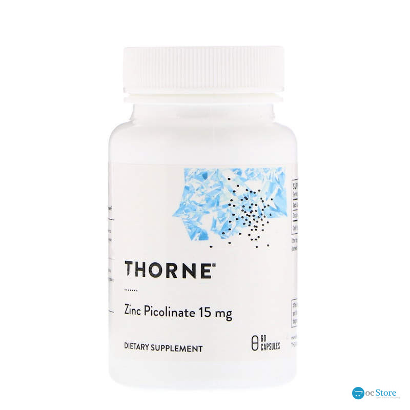 Піколінат цинку, Zinc Picolinate, Thorne, 15 мг, 60 капсул