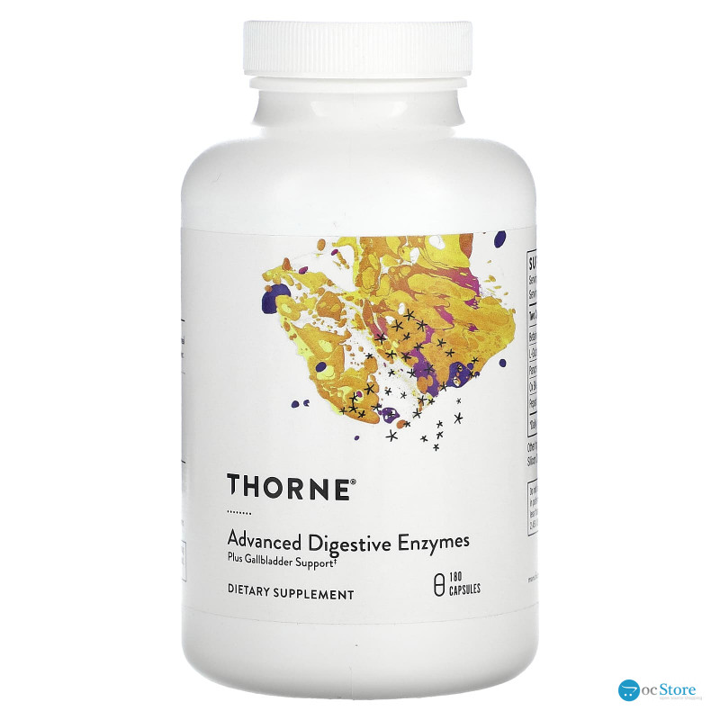 Травні ферменти, Advanced Digestive Enzymes, Thorne, вдосконалені, 180 капсул