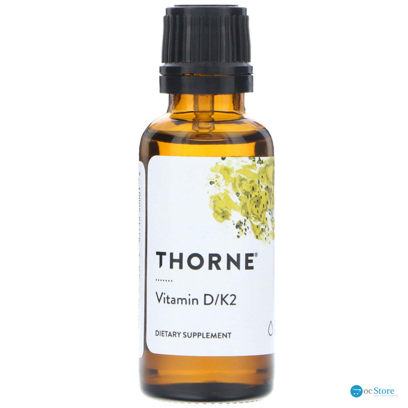 Вітамін D3 і К2, Vitamin D / K2, Thorne, 30 мл.