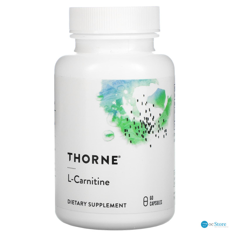 L-карнітин, L-Carnitine, Thorne, 60 капсул