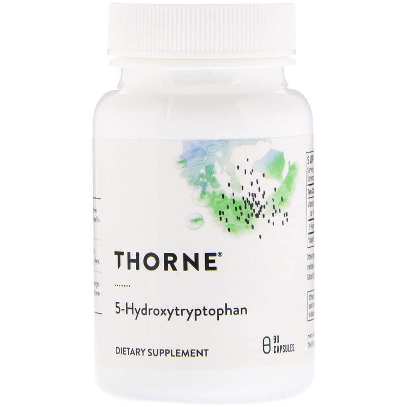 5-НТР (окситриптан), 5-Hydroxy-Tryptophan, Thorne, 90 капсул