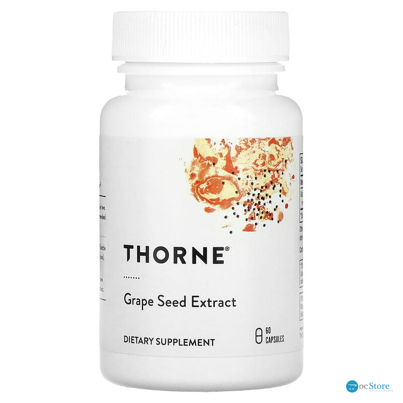 Екстракт виноградних кісточок, Grape Seed Extract, Thorne, 60 капсул (100 мг на капсулу)