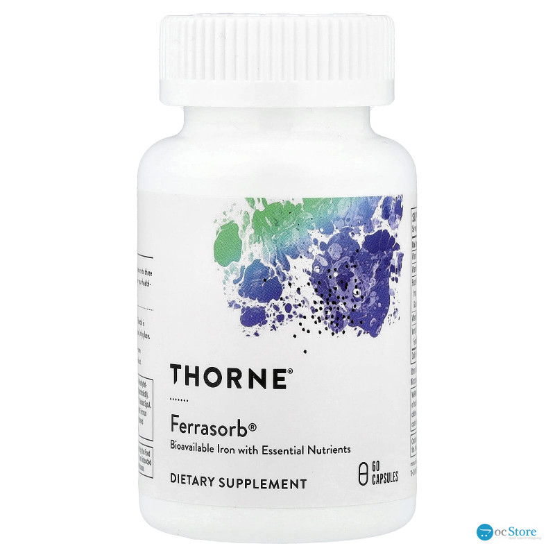 Будівельна формула крові, Ferrasorb, Thorne, 60 капсул