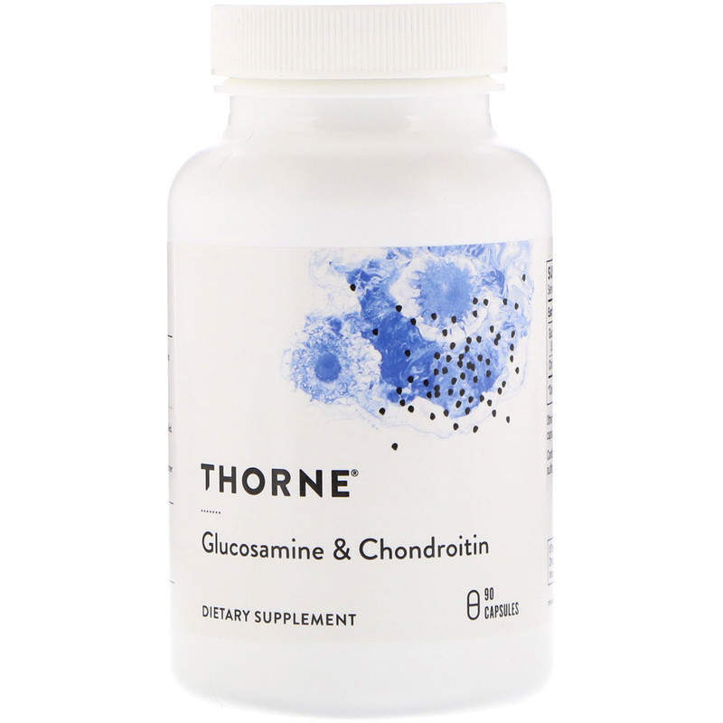 Глюкозамін хондроїтин, Glucosamine & Chondroitin, Thorne, 90 капсул