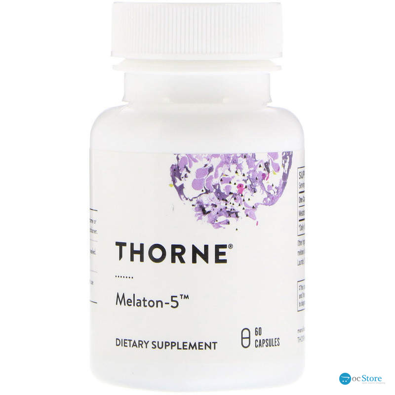 Мелатонін-5, Melaton-5, Thorne, 60 капсул (5 мг на капсулу)