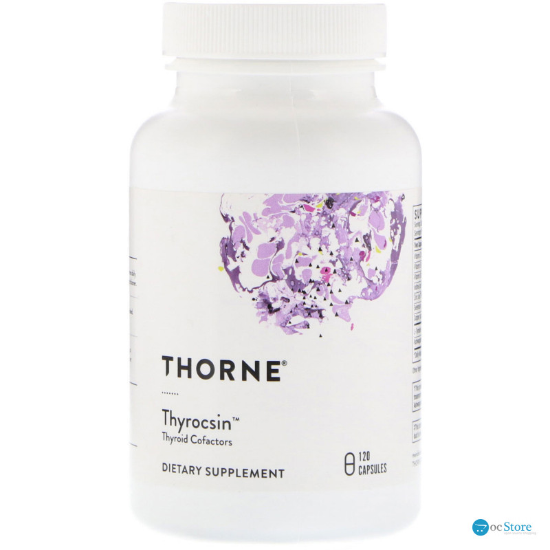 Підтримка щитовидної залози, Thyrocsin, Thorne, 120 капсул