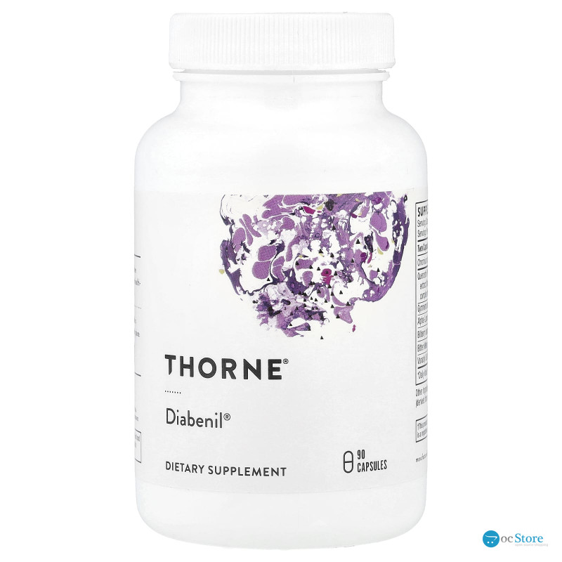 Норма цукру в крові, Diabenil, Thorne, 90 капсул