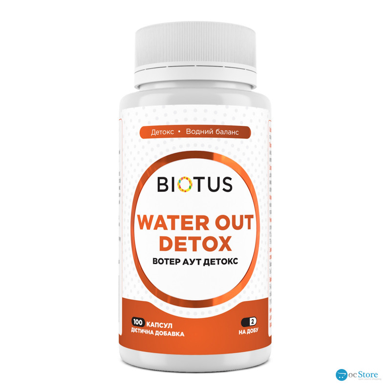 Вотер аут детокс, Water Out Detox, Biotus, 100 капсул