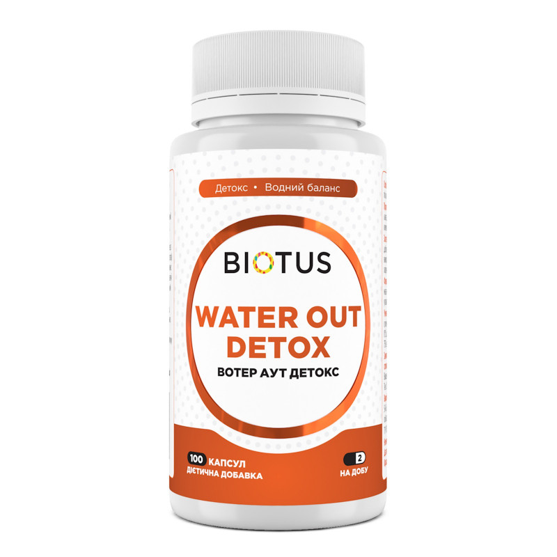 Вотер аут детокс, Water Out Detox, Biotus, 100 капсул