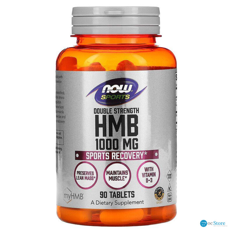 Гідроксиметилбутират ГМБ, HMB, Now Foods, подвійна сила, 1000 мг, 90 таблеток