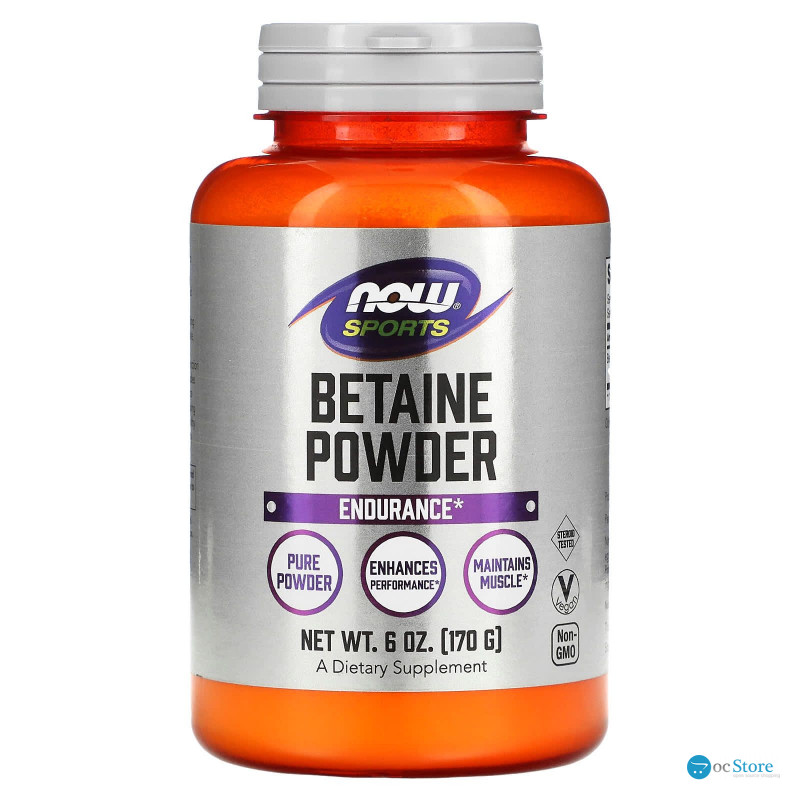 Бетаїн, Betaine, Now Foods, Sports, порошок, 170 г