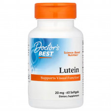 Лютеїн, Lutein, Doctors Best, 20 мг, 60 гелевих капсул