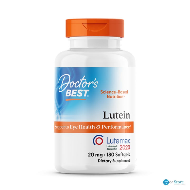Лютеїн, Lutein, Doctor's Best, лютемакс, 20 мг, 180 гелевих капсул