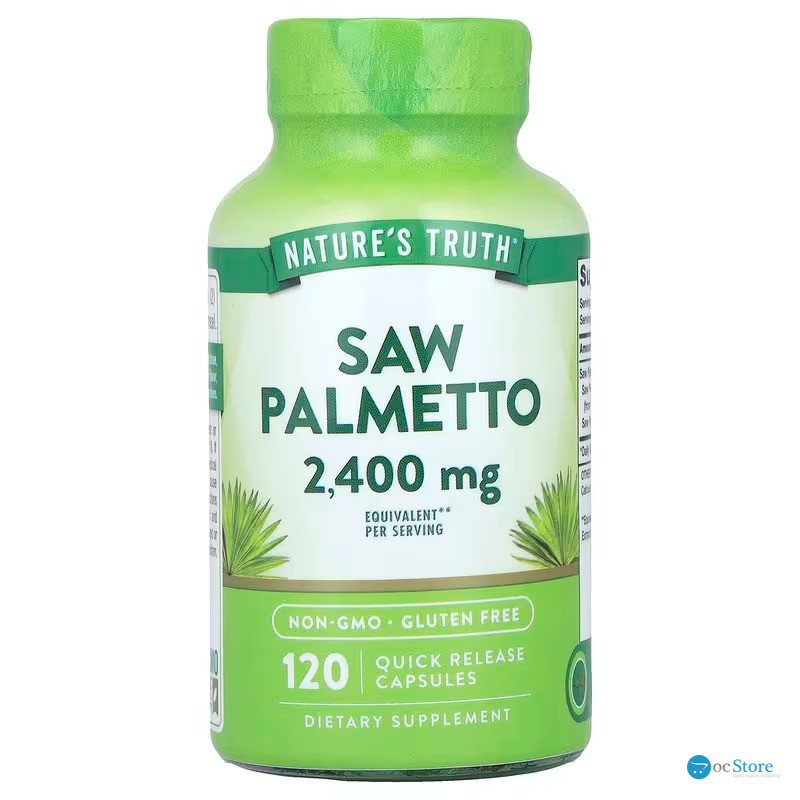 Со Пальметто, Saw Palmeto, Nature's Truth, 2400 мг, 120 капсул швидкого вивільнення (1200 мг на капсулу)
