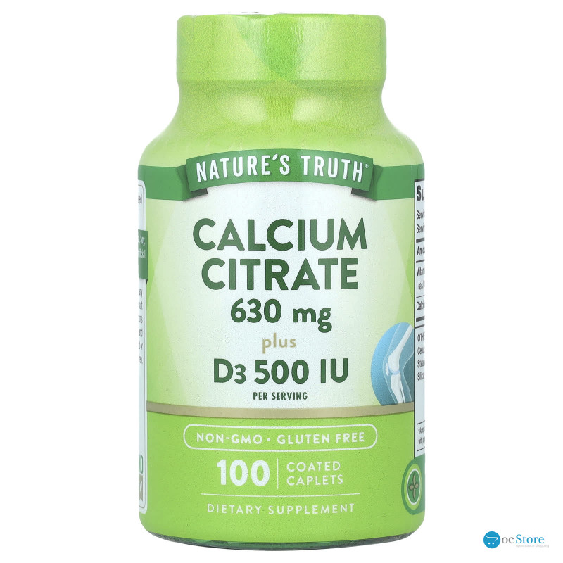 Кальцій цитрат плюс D3, Calcium Citrate Plus D3, Nature's Truth, 100 каплет