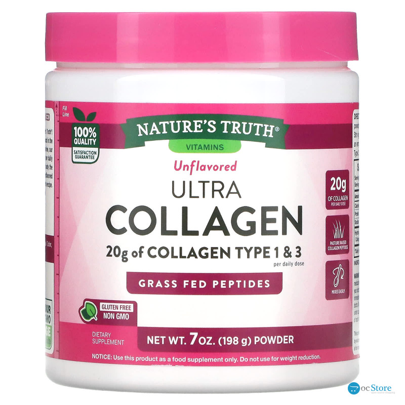 Колаген, Ultra Collagen, Nature's Truth, порошок, без ароматизаторів, 198 г