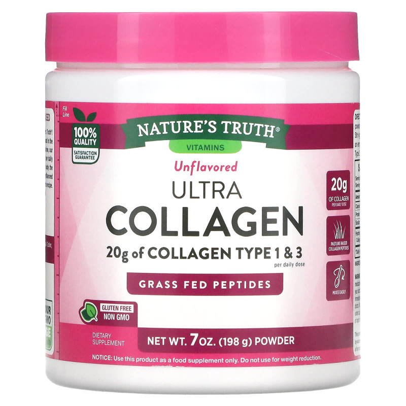 Колаген, Ultra Collagen, Nature's Truth, порошок, без ароматизаторів, 198 г
