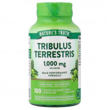 Трибулус террестрис, Tribulus Terrestris, Nature's Truth, 1000 мг, 100 капсул швидкого вивільнення (500 мг у капсулі)
