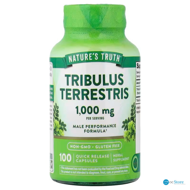 Трибулус террестрис, Tribulus Terrestris, Nature's Truth, 1000 мг, 100 капсул швидкого вивільнення (500 мг у капсулі)