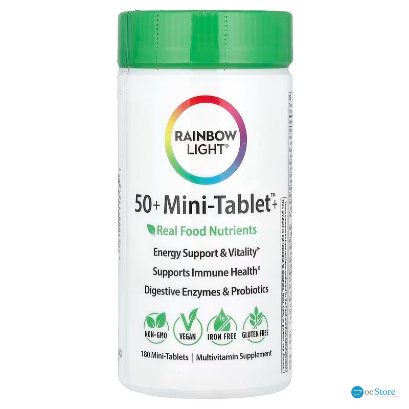 Мультивітаміни для дорослих віком від 50 років, 50+ Mini-Tablet™+, Rainbow Light, 180 міні таблеток