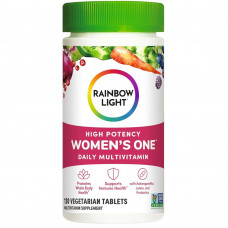 Мультивітаміни для жінок, Women's One High Potency Daily Multivitamin, Rainbow Light, висока ефективність, 120 вегетаріанських таблеток