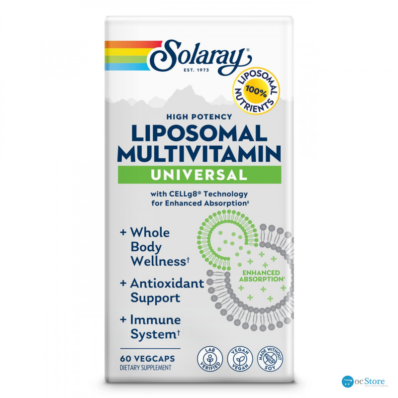 Мультивітаміни ліпосомальні універсальні, Liposomal Multivitamin, Universal, Solaray, 60 вегетаріанських капсул