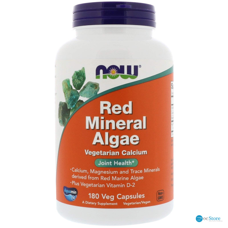 Червоні водорості, Red Mineral Algae, Now Foods, мінеральні, 180 вегетаріанських капсул