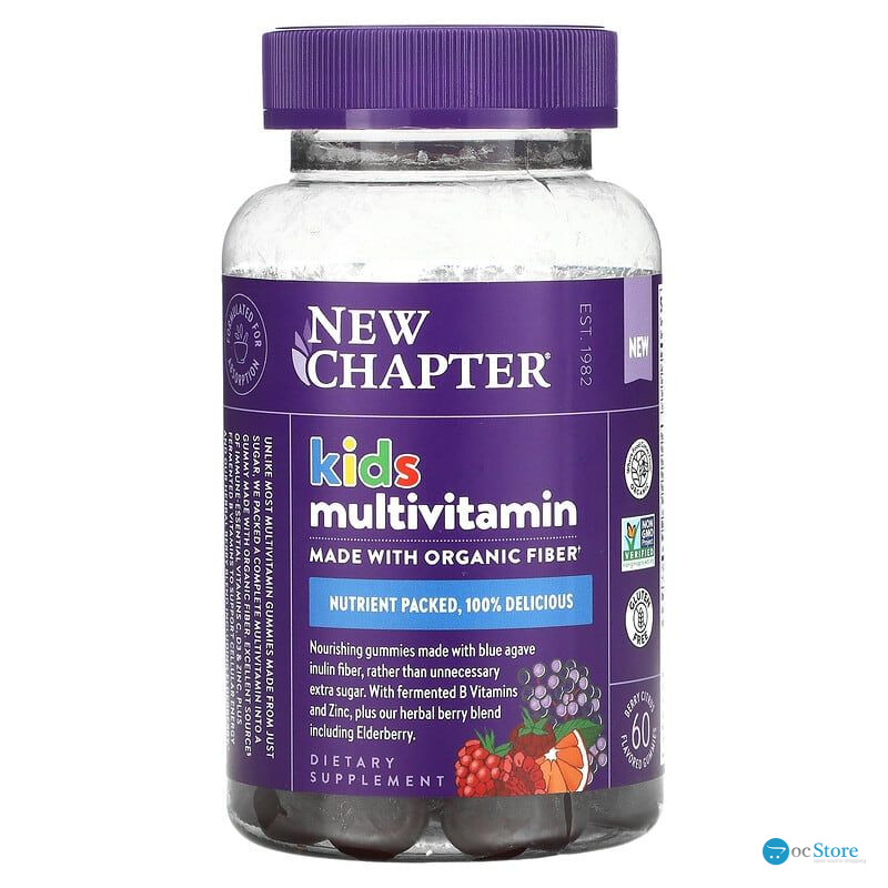 Мультивітаміни для дітей, Kid's Multivitamin, New Chapter, смак ягідно-цитрусовий, 60 жувальних цукерок