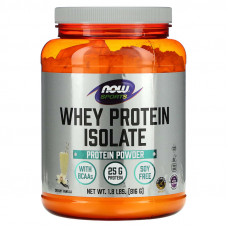 Ізолят сироваткового протеїну, Whey Protein Isolate, Now Foods, Sports, вершково-ванільний, 816 г