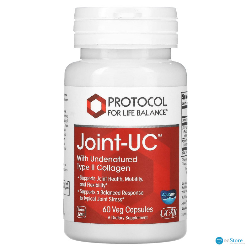 Підтримка здоров'я суглобів, Joint-UCe, Protocol for Life Balance, з неденатурованим колагеном типу II, 60 рослинних капсул