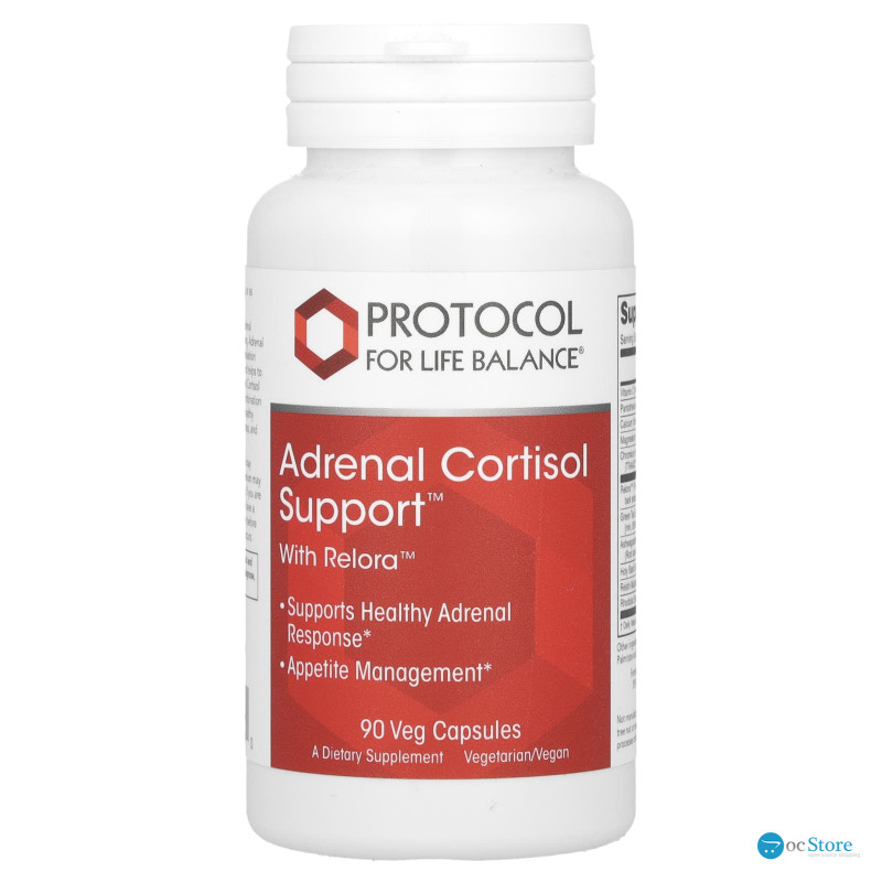 Підтримка наднирників, Adrenal Cortisol Support, Protocol for Life Balance, 90 вегетаріанських капсул