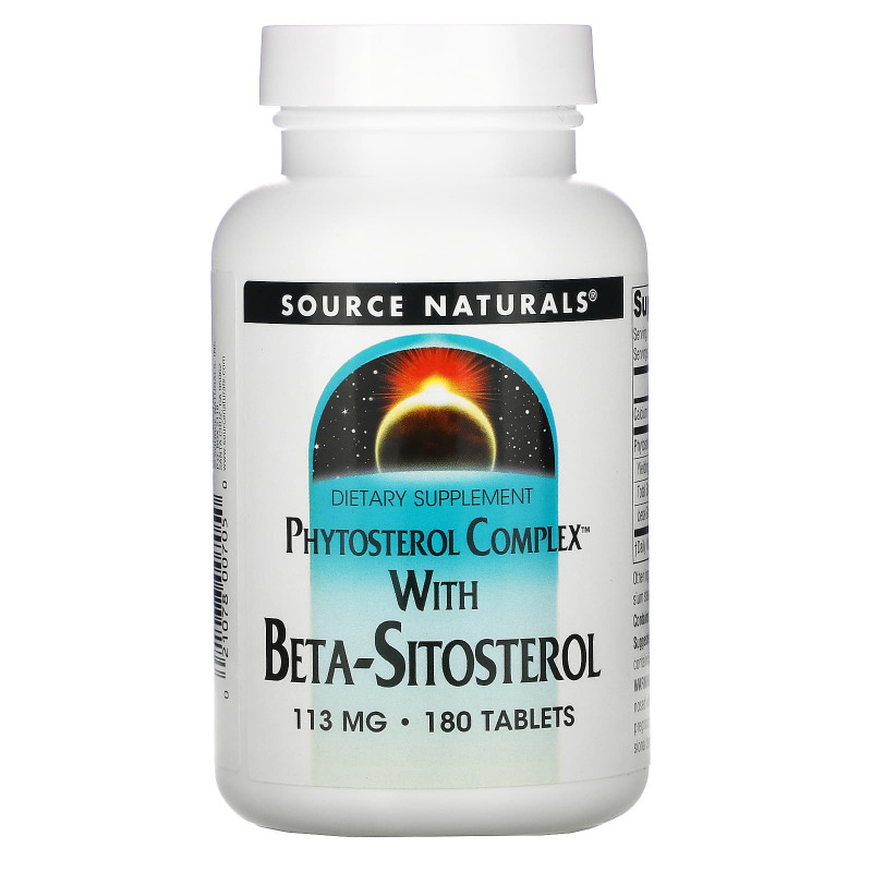 Комплекс фітостеролів з бета ситостеролом, Phytosterol, Source Naturals, 113 мг, 180 таблеток