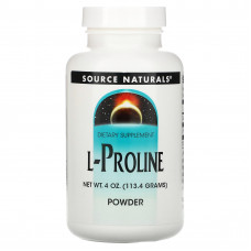 Пролін, L-Proline Powder, Source Naturals, порошок, 113,4 г