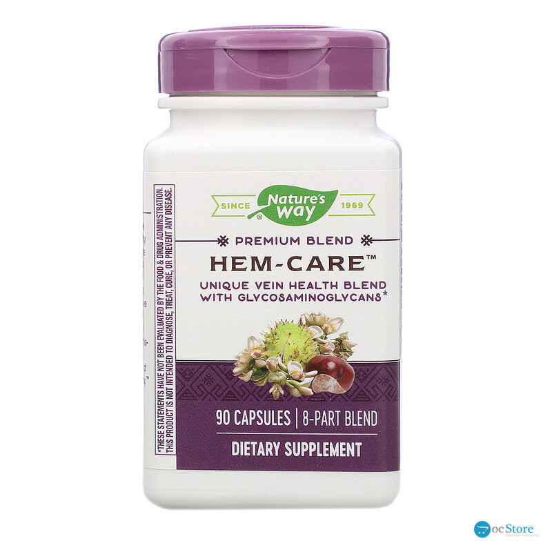 Здоров'я вен, Hem-Care, Nature's Way, 90 капсул
