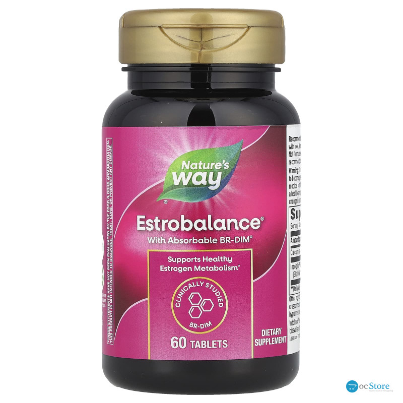 Підтримка гормонального балансу з BR-DIM, що абсорбується, Estrobalance® with Absorbable BR-DIM®, Nature's Way, для жінок, 60 таблеток
