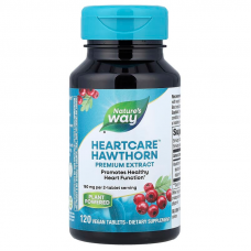 Глід, Hawthorn, Nature's Way, екстракт, 160 мг, 120 веганських таблеток (80 мг на таблетку)