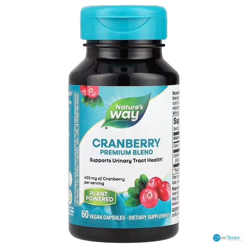 Журавлина, Cranberry, Nature's Way, преміум суміш, 400 мг, 60 веганських капсул