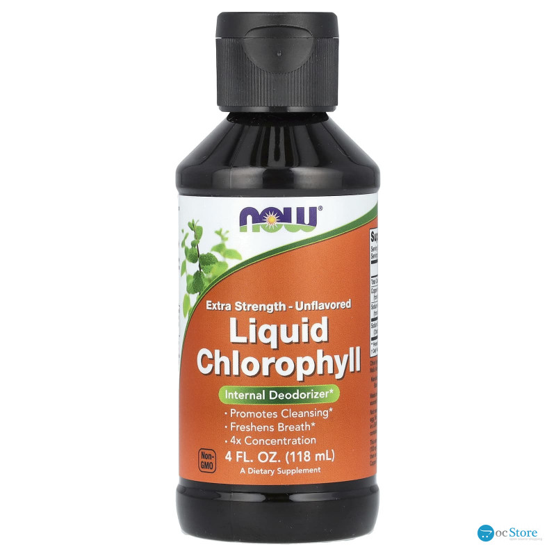 Хлорофіл рідкий, Liquid Chlorophyll, NOW Foods, екстра-сила, без ароматизаторів, 118 мл