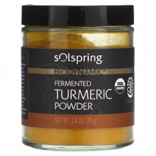 Куркума ферментована, біодинамічний порошок, Fermented Turmeric Powder, Dr. Mercola, Solspring, 70 г
