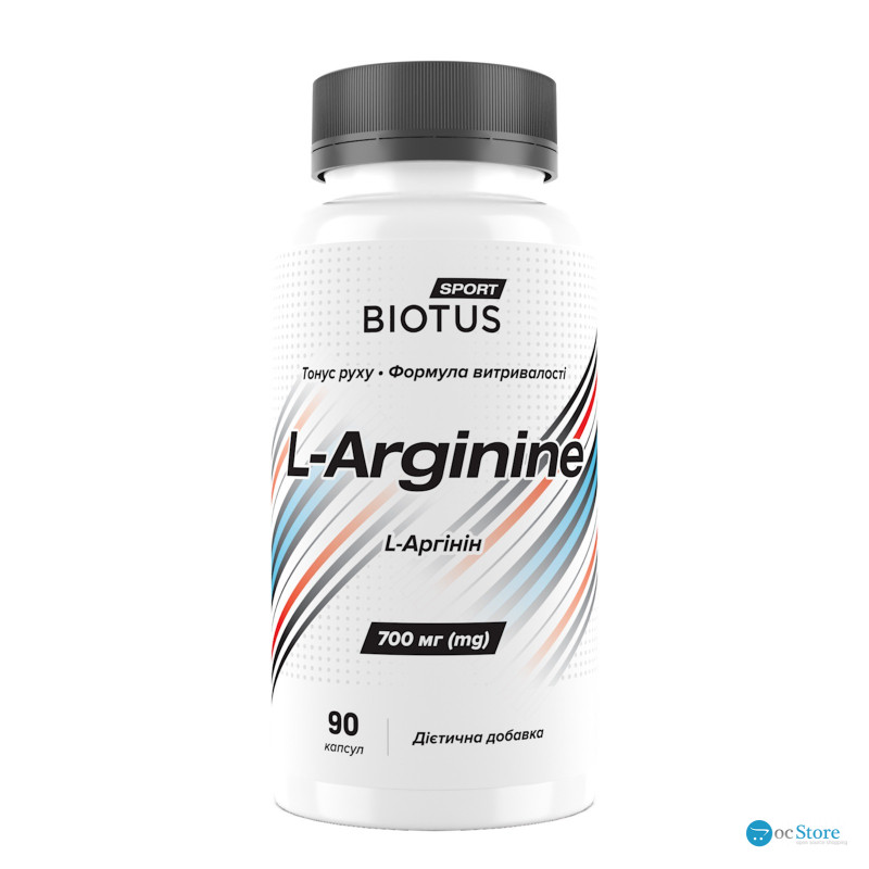 L-аргінін, L-Arginine, Biotus, 90 капсул