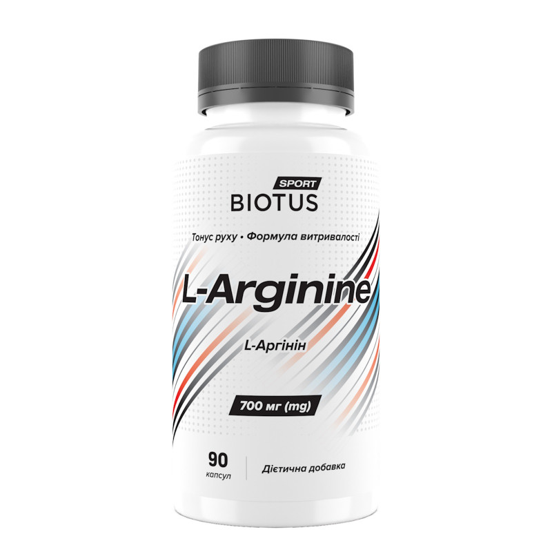 L-аргінін, L-Arginine, Biotus, 90 капсул