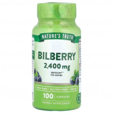 Чорниця, Bilberry, Nature's Truth, 2400 мг, 100 вегетаріанських капсул (1200 мг у капсулі)