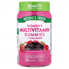Мультивітаміни для жінок з колагеном, Women's Multivitmain + Collagen, Nature's Truth, суміш ягід, 70 жувальних цукерок